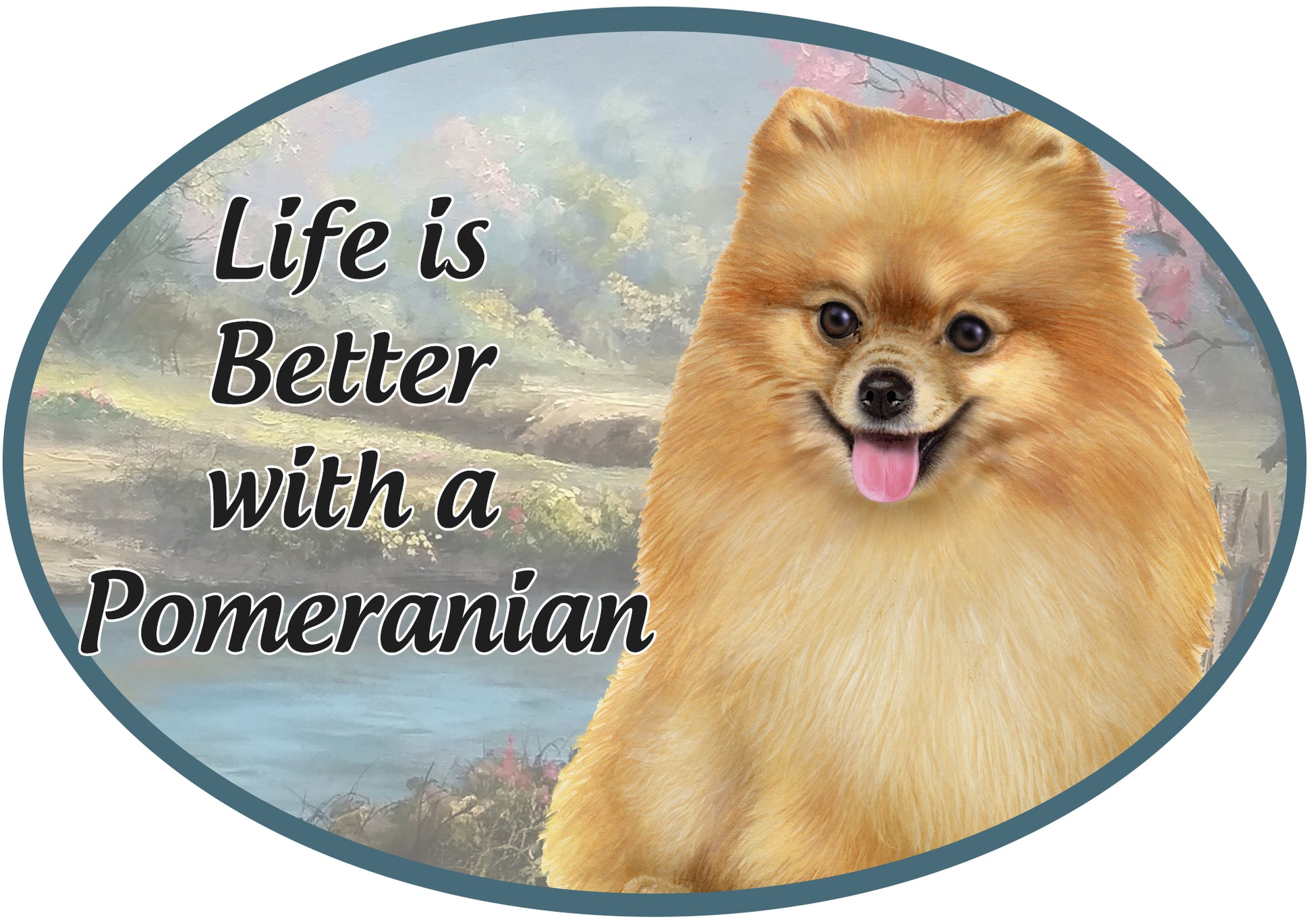 Car Magnet   Pomeranian Dog   1001-27 