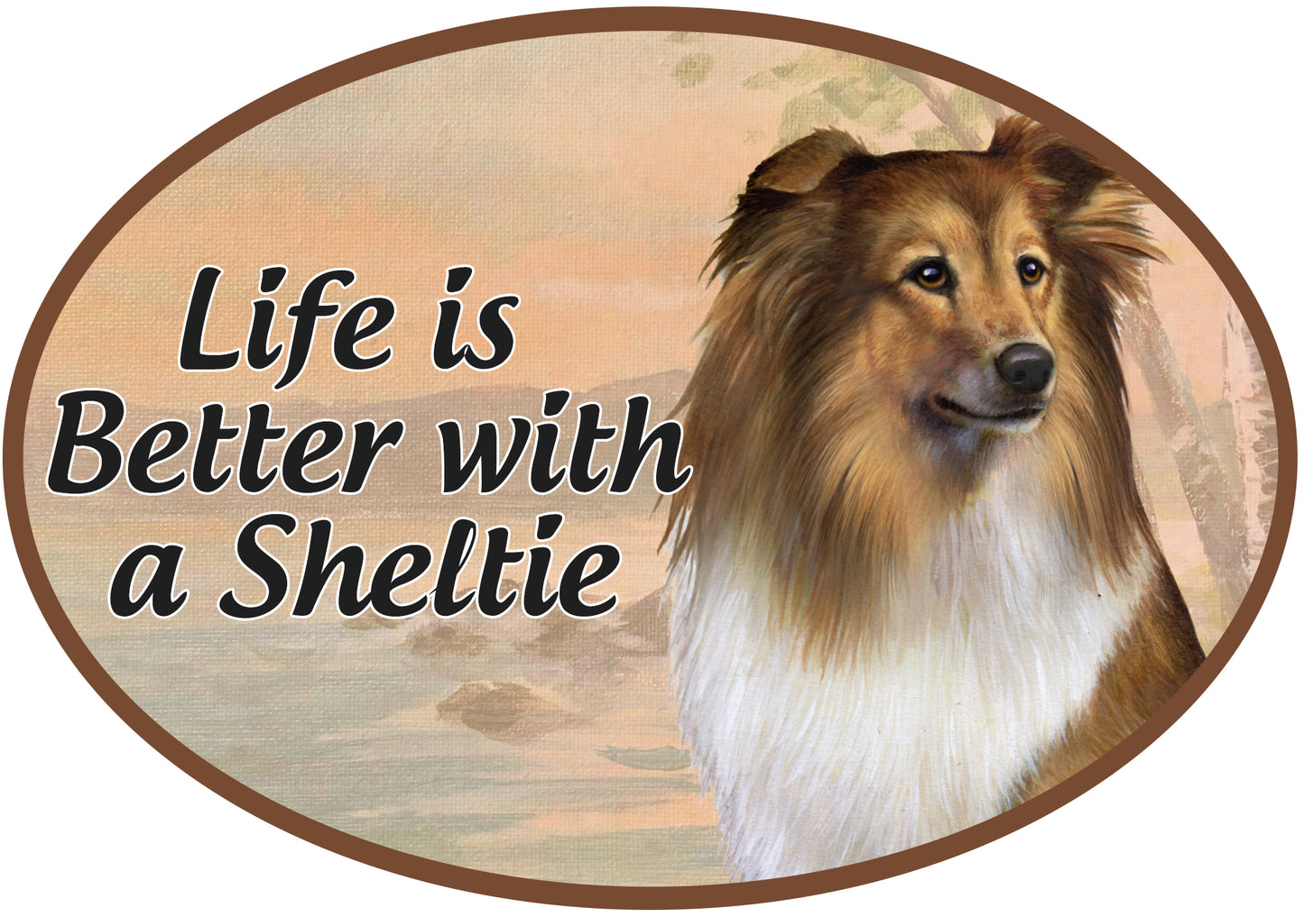 Car Magnet   Sheltie Dog   1001-37 