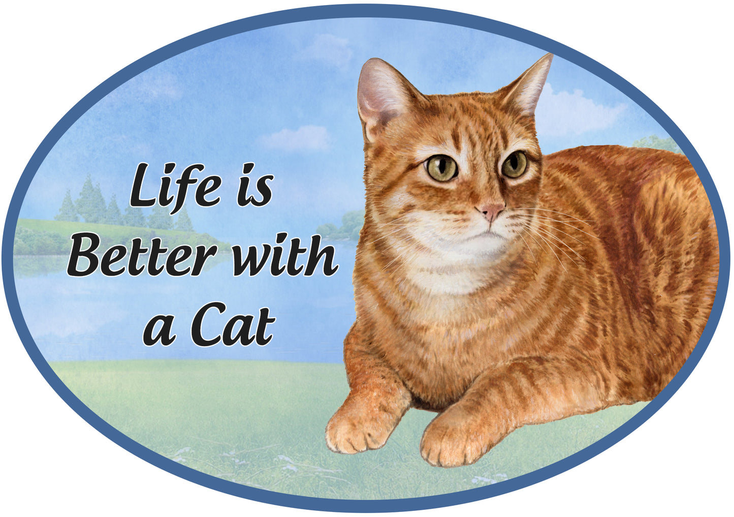 Car Magnet   Orange Tabby Cat   1002-8 