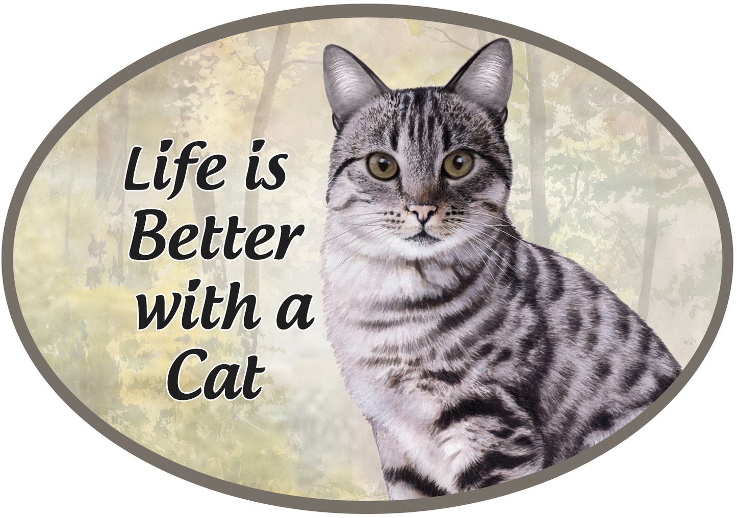 Car Magnet   Grey Tabby Cat   1002-9 