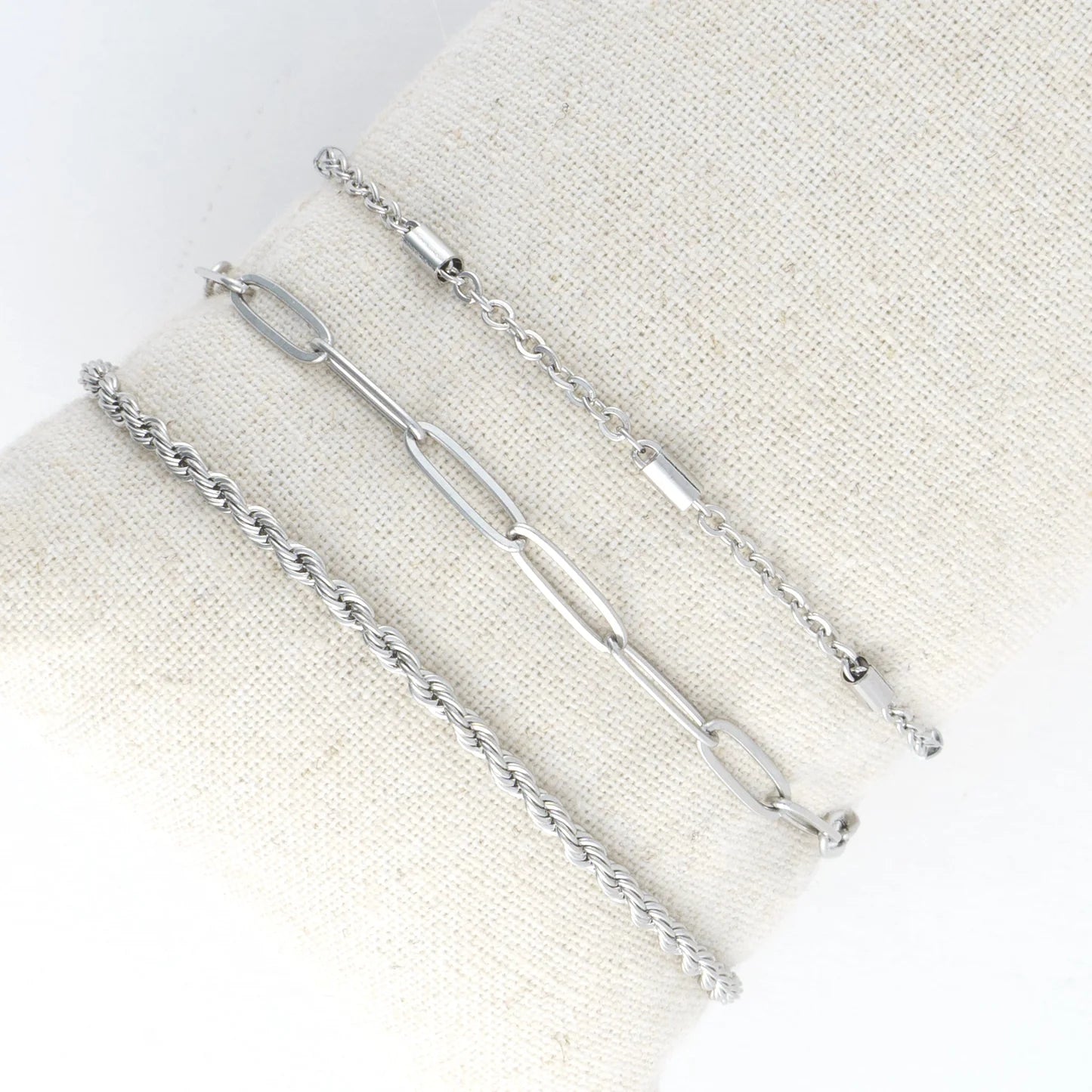 Howards- Bracelet Twisted Chain Silver 3pc Women's 10041