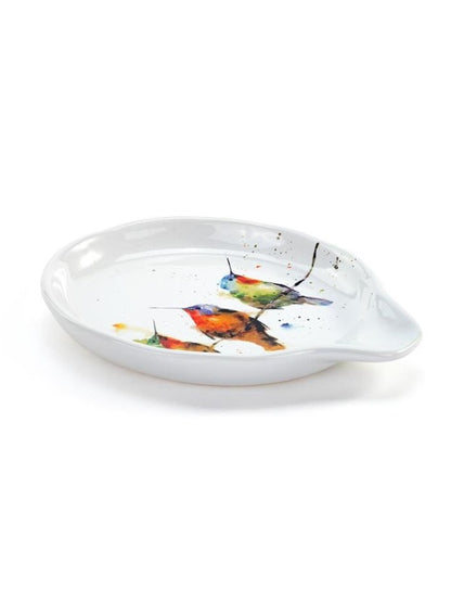 Spoon Rest Hummers On A Wire Oval Stoneware 1004610186