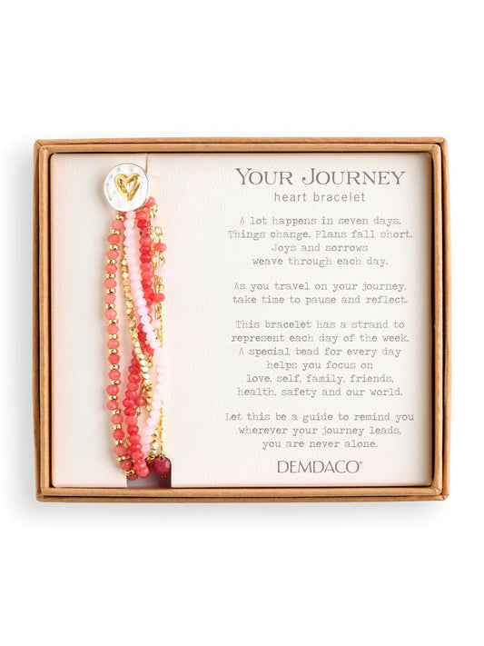 Demdaco-Bracelet Beaded Love Blush Pink 7"&nbsp; 1004670475