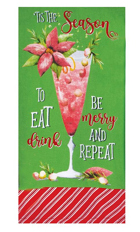 Tea Towel Naughty Elf Christmas&nbsp; Dual Purpose Towel H6885