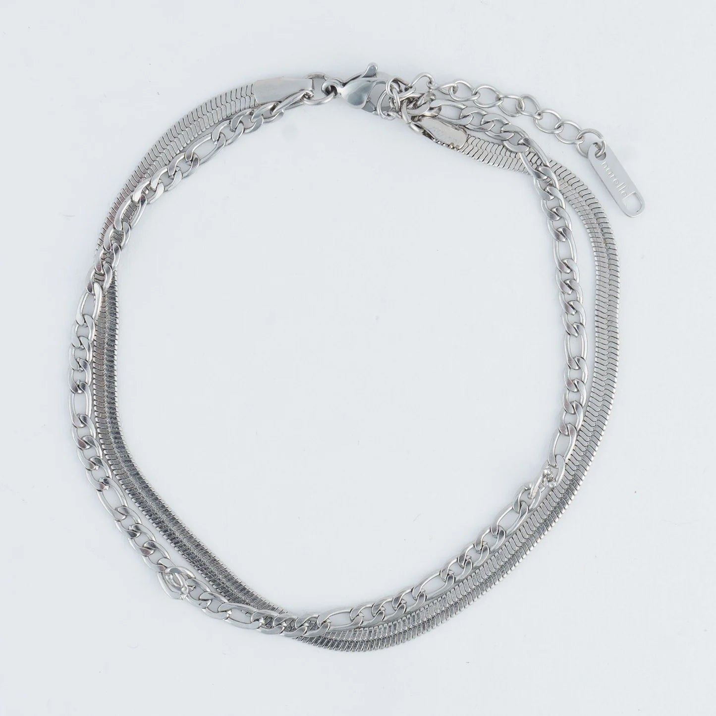 Anklet Snake Multi Row Chain Silver Waterproof Women's 10047