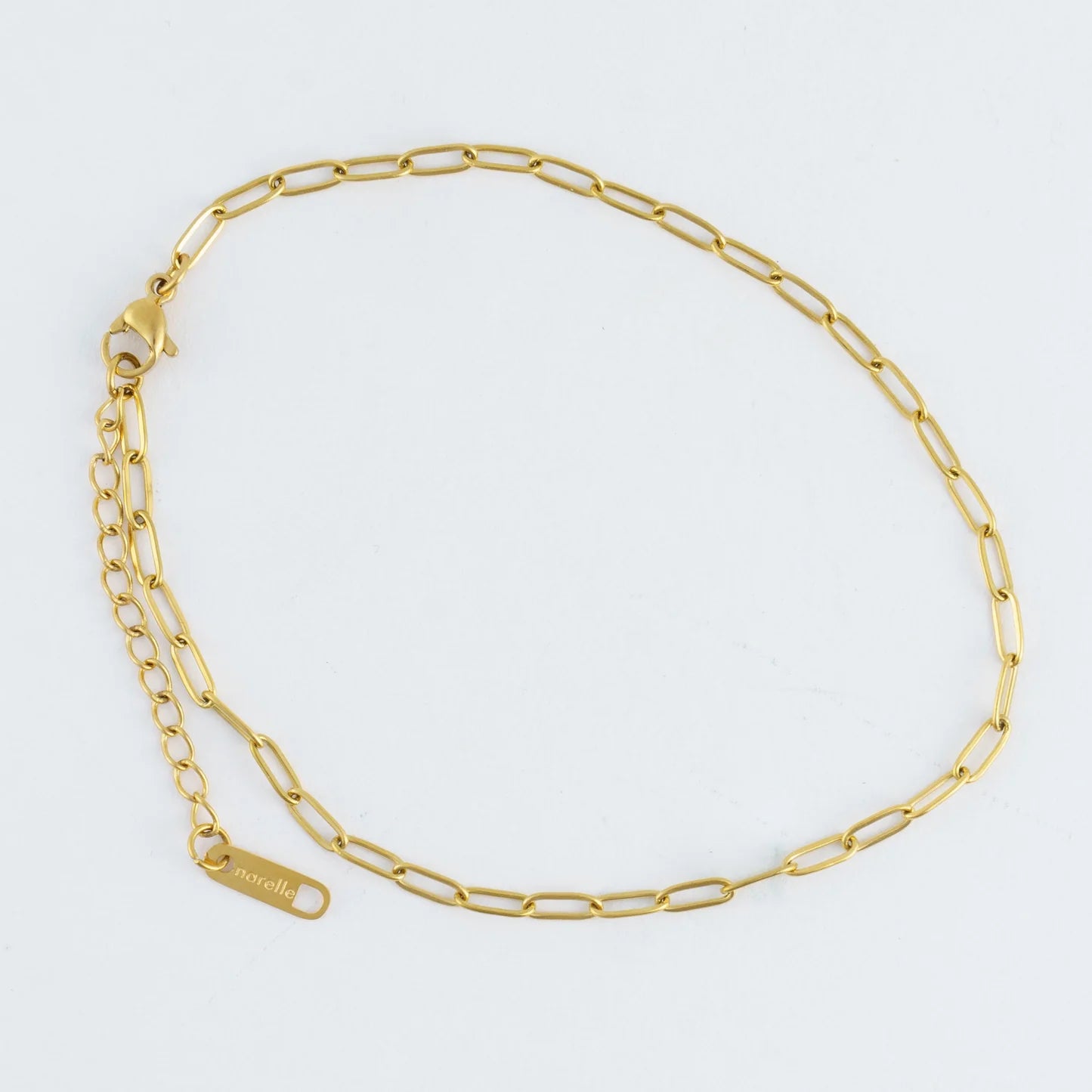 Anklet&nbsp; Paperclip Gold Waterproof Women's 10054