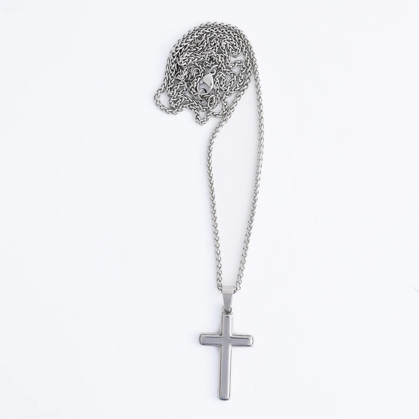  Necklace Cross Wheat  Chain Gold  Women's 10259