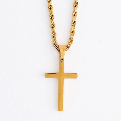  Necklace Cross Rope Chain Gold&nbsp; Women's 10262