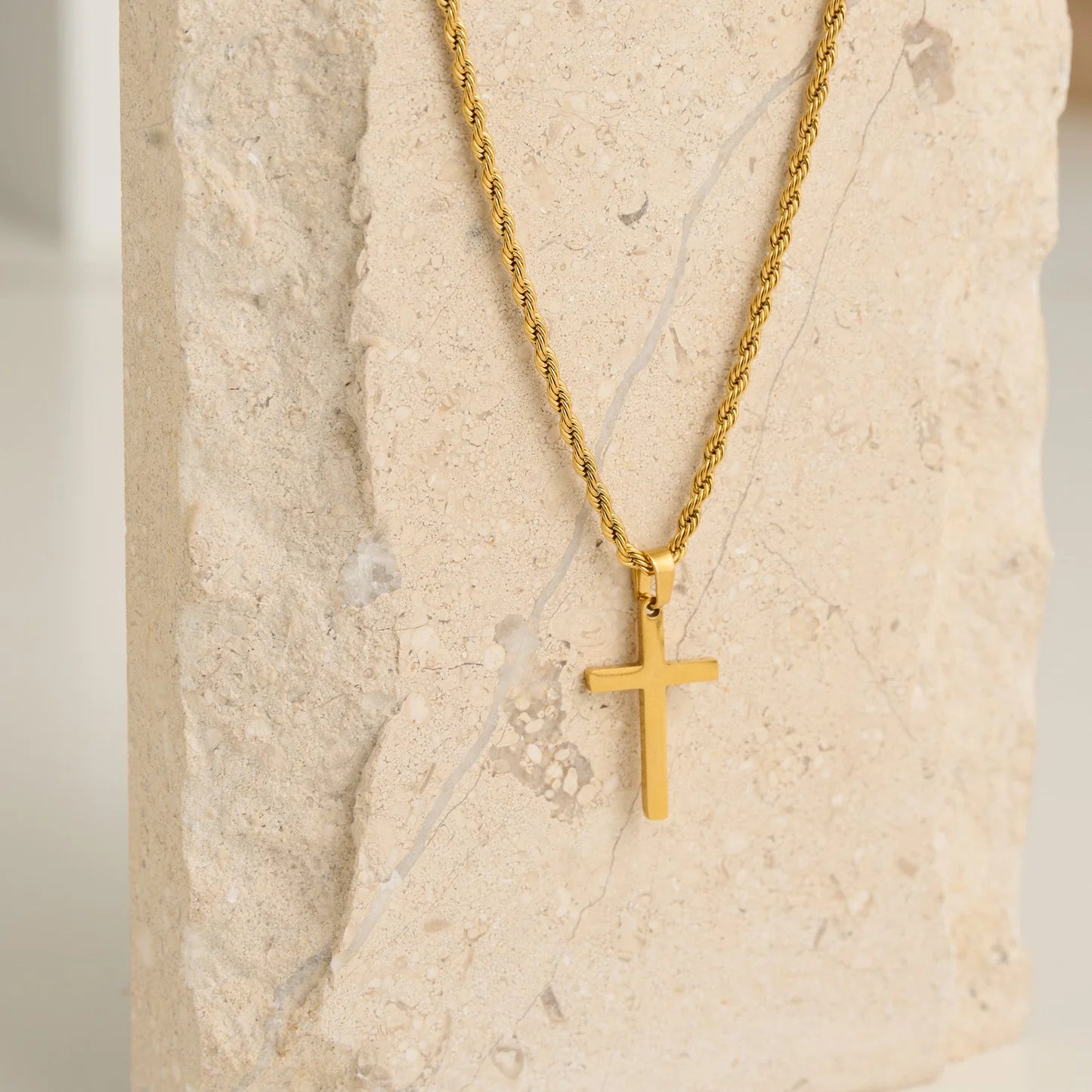  Necklace Cross Rope Chain Gold&nbsp; Women's 10262