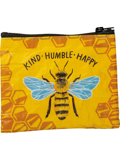 Zipper Wallet Bee Kind Be Humble 5.25" x 4.25" Post Consumer Plastic 104499 