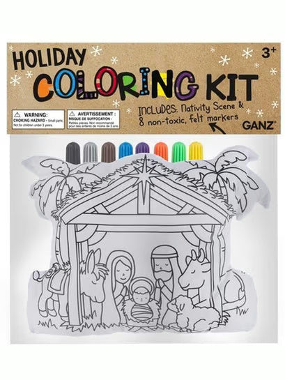 Coloring Kit Nativity Christmas Set 9Pc Set Children Hx11899