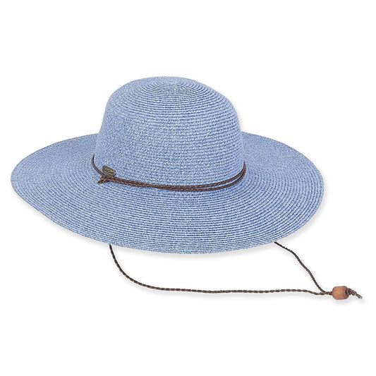 Hat Blue Paperbraid Floppy Brim Women's HH2139D 