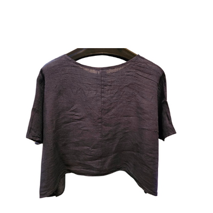 Pancho Top  Linen Navy 2861a 