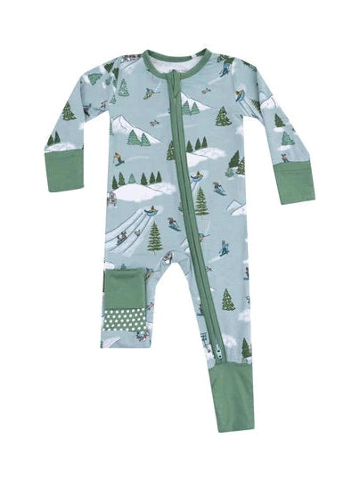 Zipper Romper Winter Fun Skiers 216-F25-Wfs