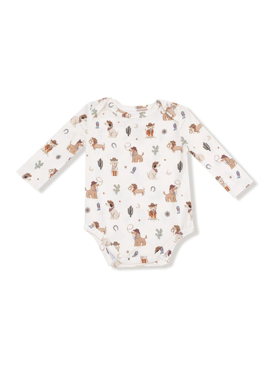  Lap Shoulder Body Suit Cowboy Dogs 147-F25-Cdu