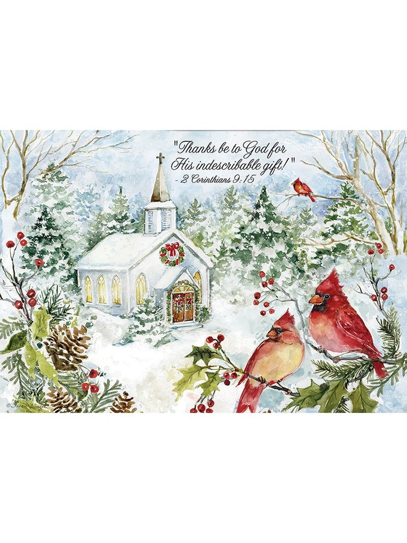 Card Christmas Snowy Chapel Petite&nbsp; 12 Pk&nbsp; 2004561