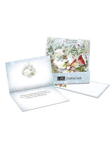 Card Christmas Snowy Chapel Petite  12 Pk  2004561