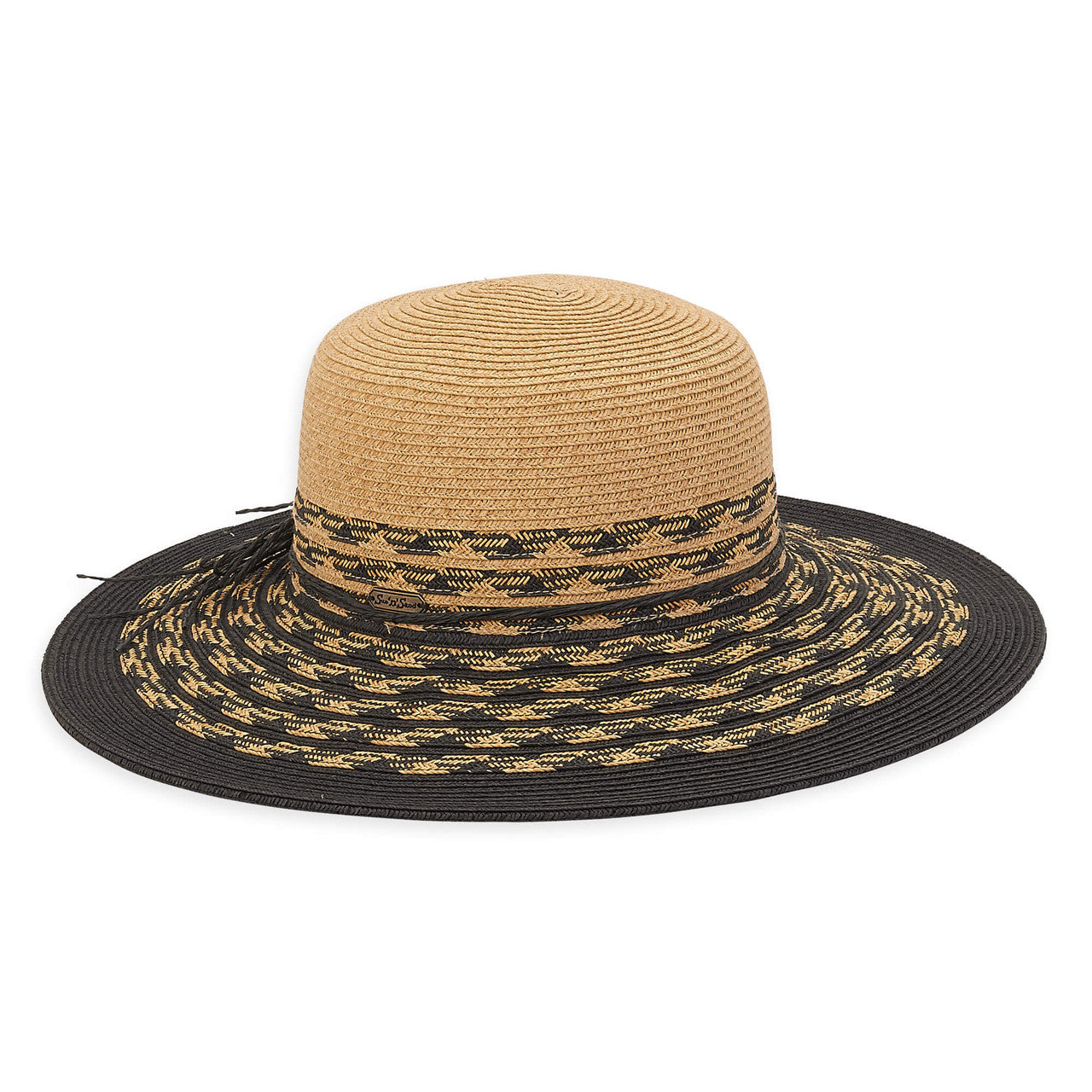 Hat - Black-Paperbraid FloppyBrim-Women's-Hh2527B 