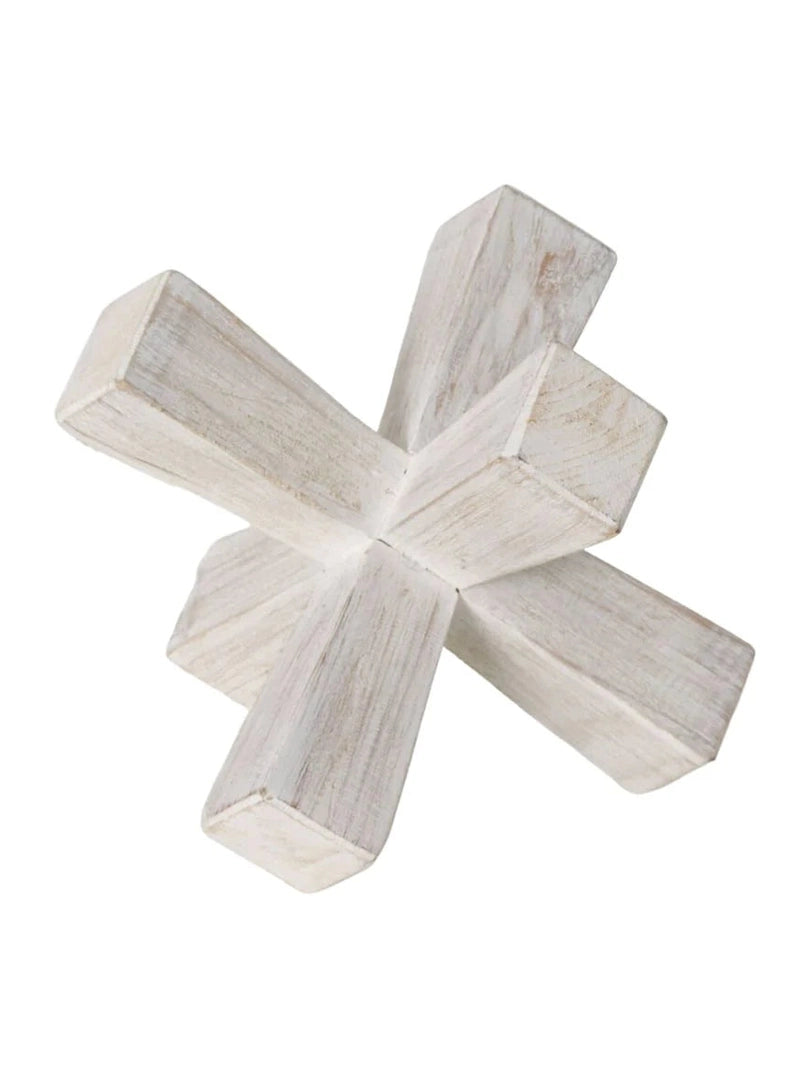 Table Top Decor Geometric Jack 2 Pc Wooden N2880