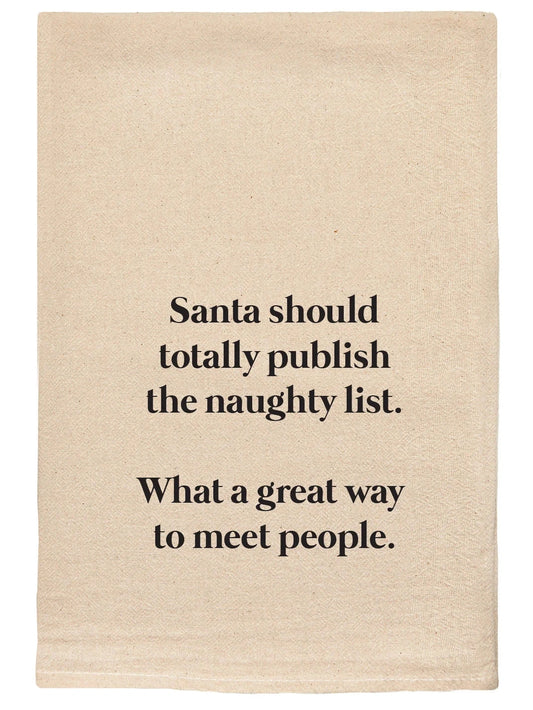 169 T Towel&nbsp; Santa Naughty List
