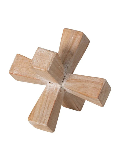 Table Top Decor Geometric Jack 2 Pc Wooden N2880