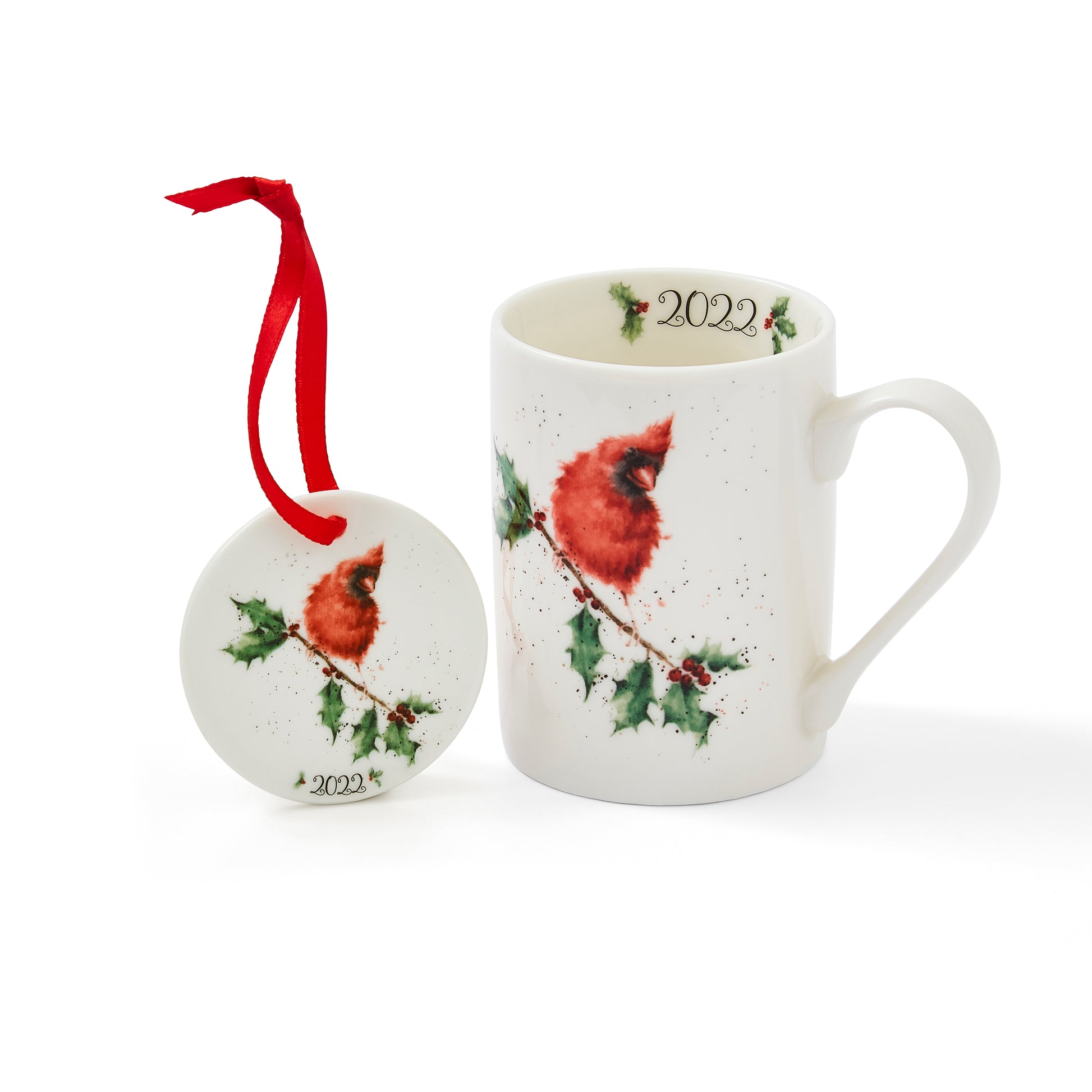 Mug And Ornament Christmas Cardinal 2022 Wna4378-xg 