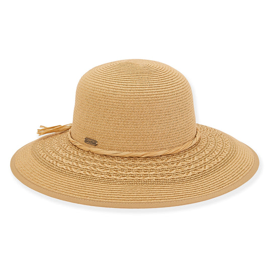 Hat Tan Paperbraid Floppy Brim Women's HH2697A 