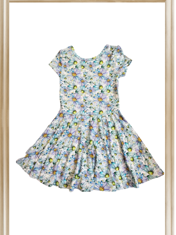 Twirling Dress  Darling Daisy Bamboo Lilac / White 