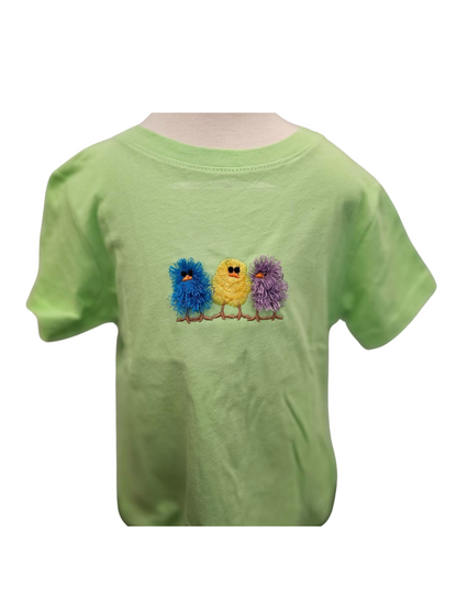 T-Shirt Fringe Chickens  Toddler Green RTGTSC 