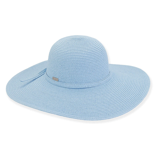 Hat  Light Blue Paperbraid Floppy Brim Women's HH1003S 