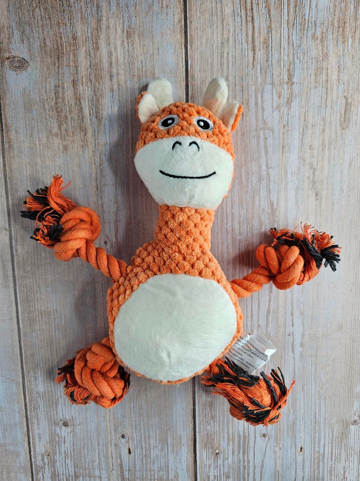 Dog Chew Squeeky Rope Pull Plush Animal Toys 