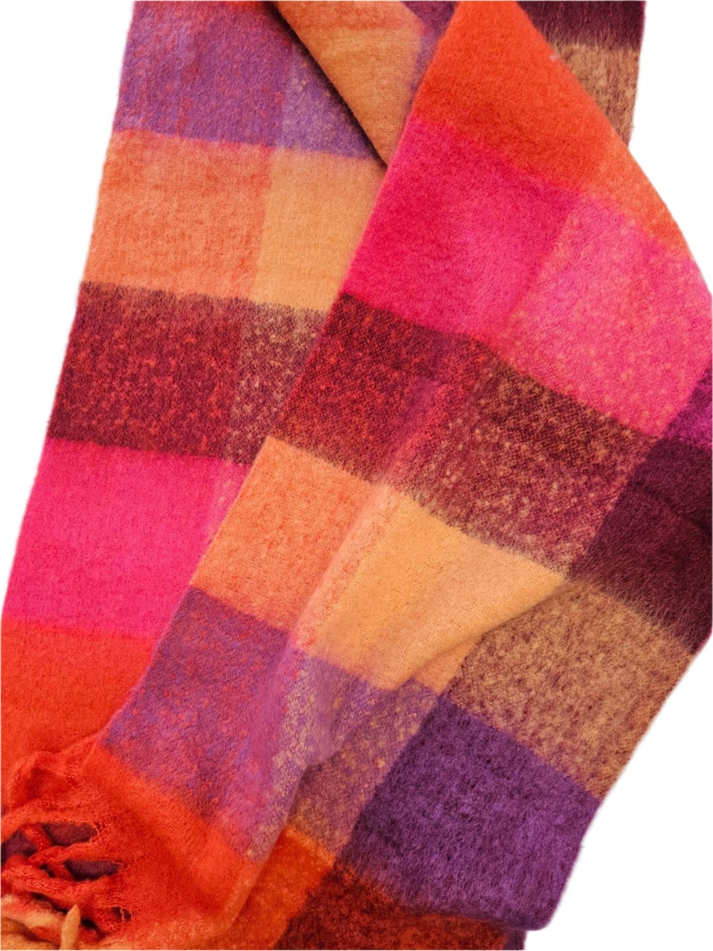 Women's Super Soft Warm Scarf -Purple, Orange, pink Multi 