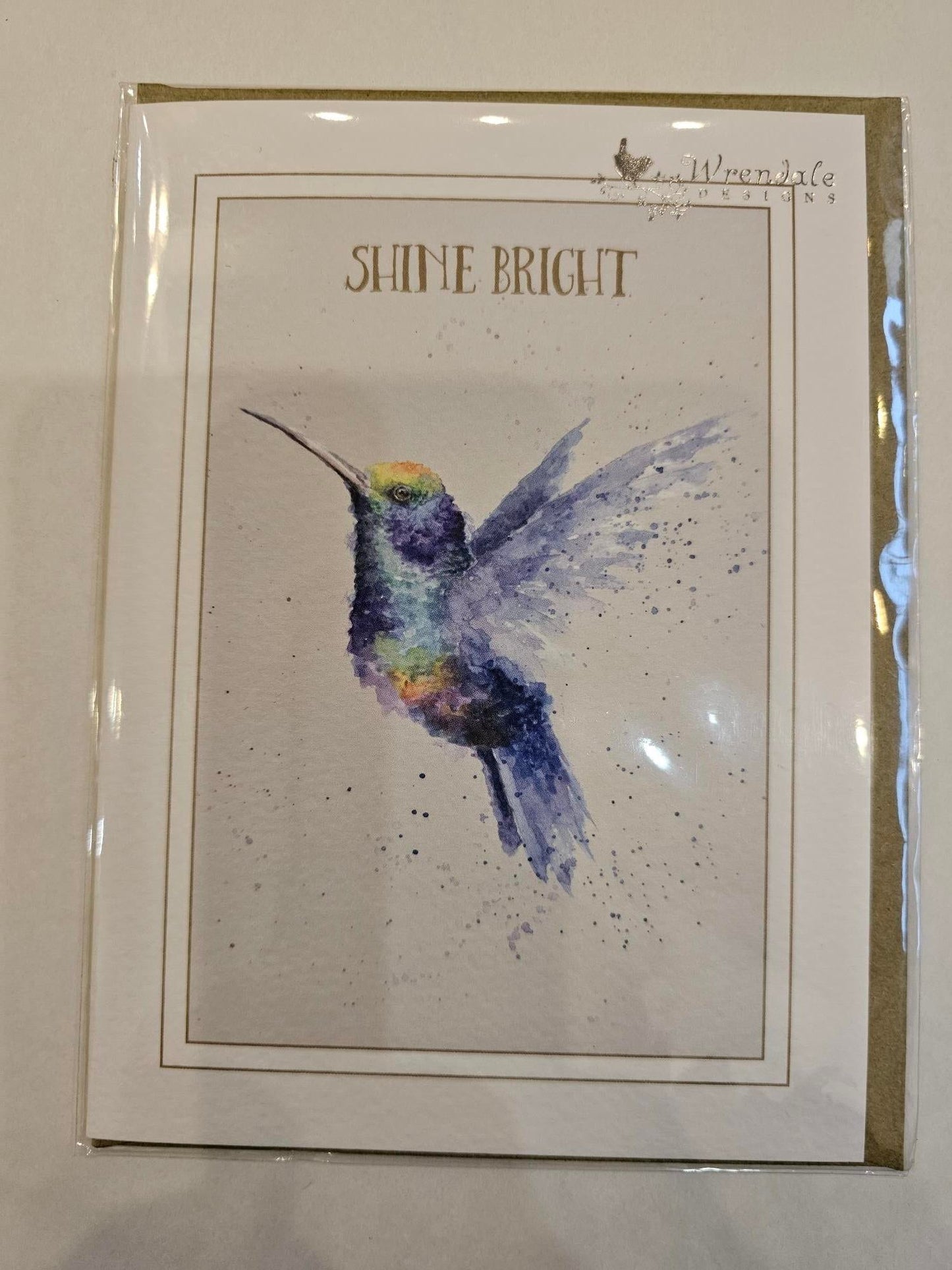 Card - AWW002 Shine Bright  Hummingbird 