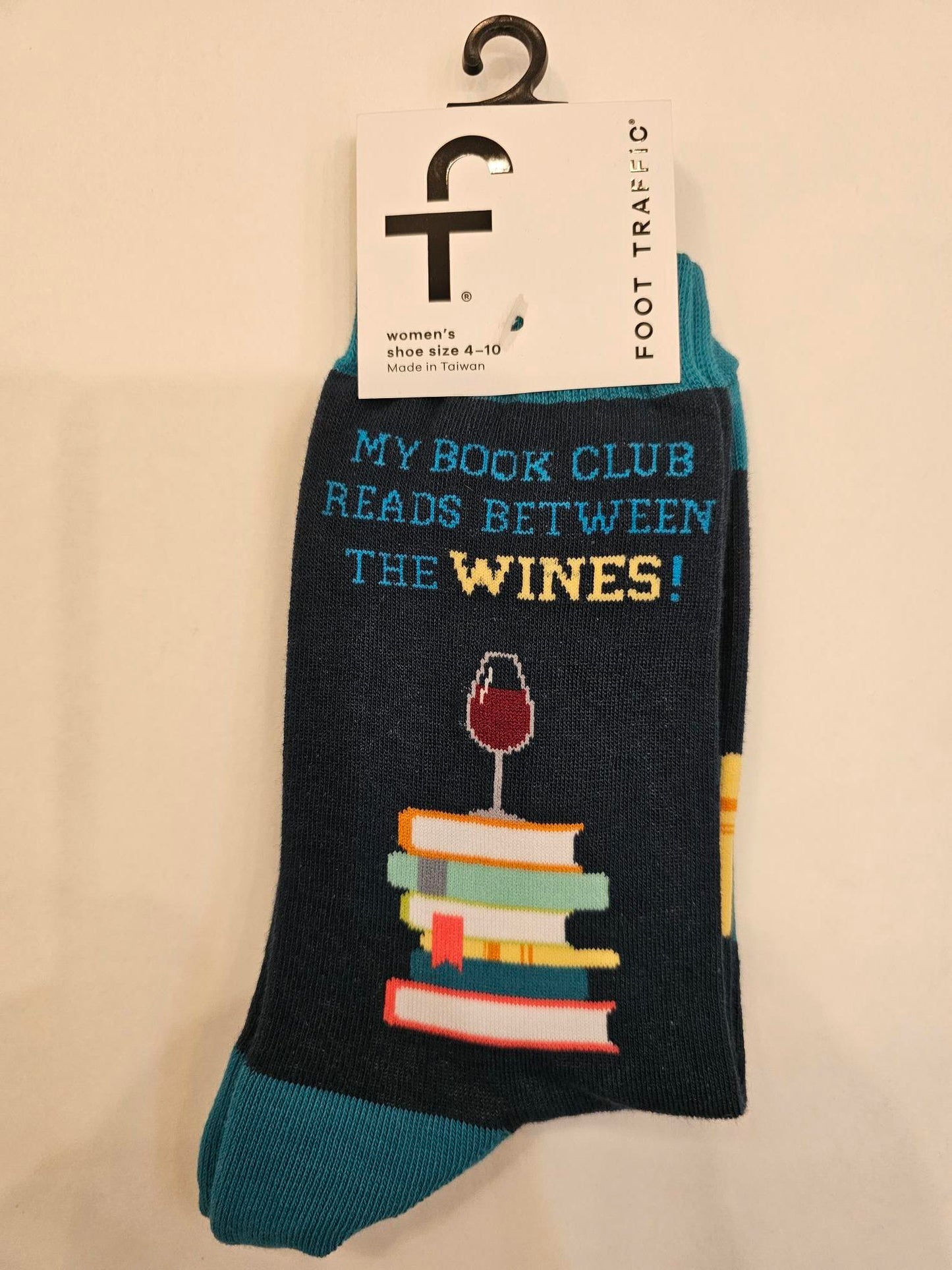 Women's Sock - Wines and books - 6918 