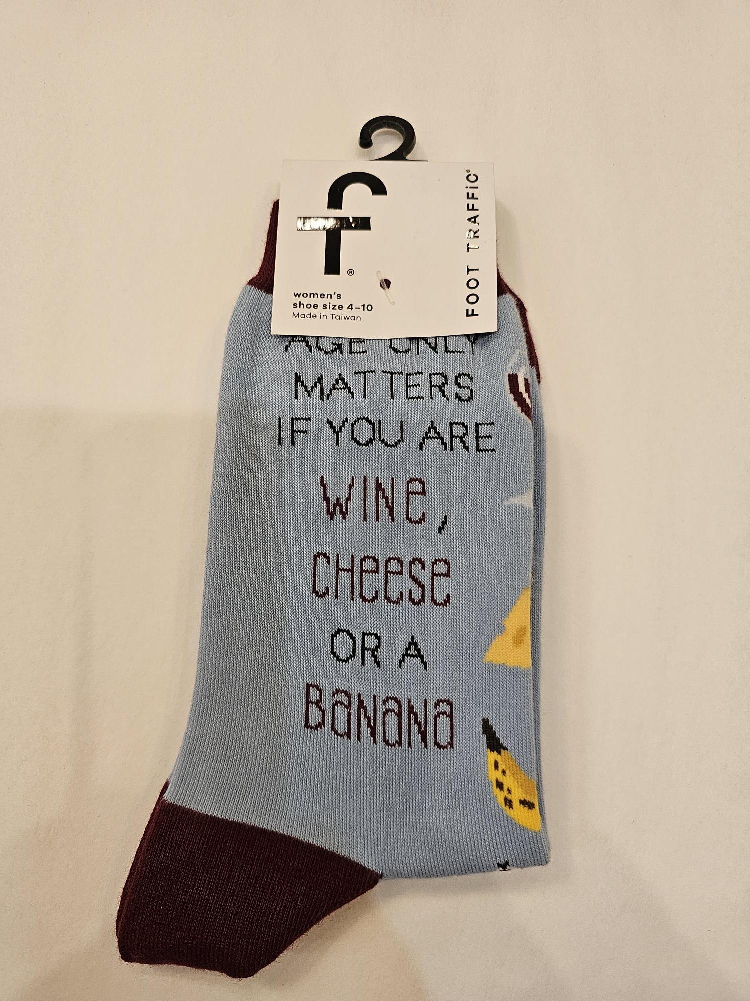 Women's Socks - Age only Matters if you are Wine 