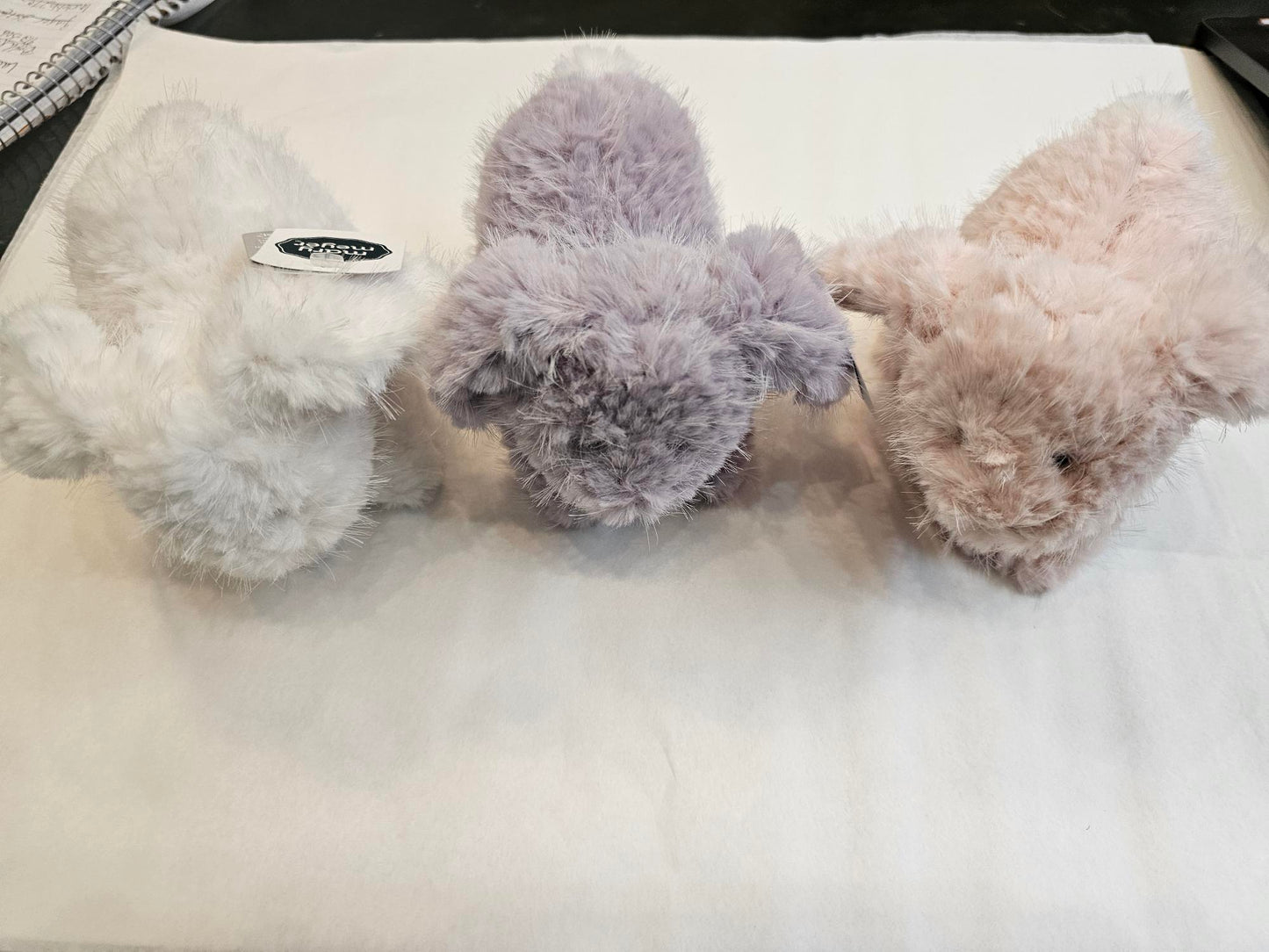 Stuffed Animal - Rabbit- Pink White or Purple 