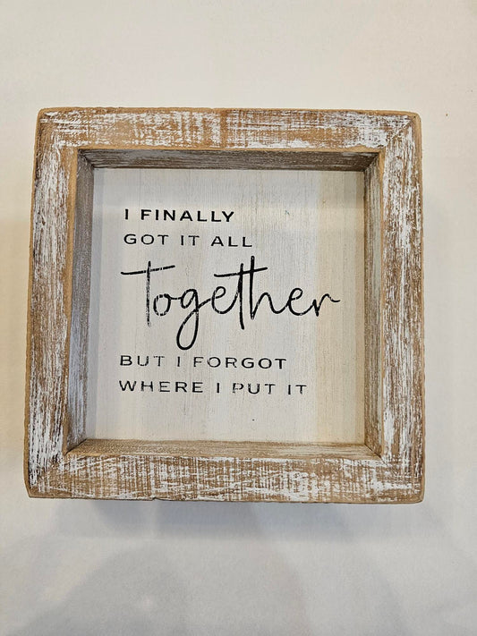 Wood Picture frame - I finally got it all Together but I forgot where I put it - 11439 