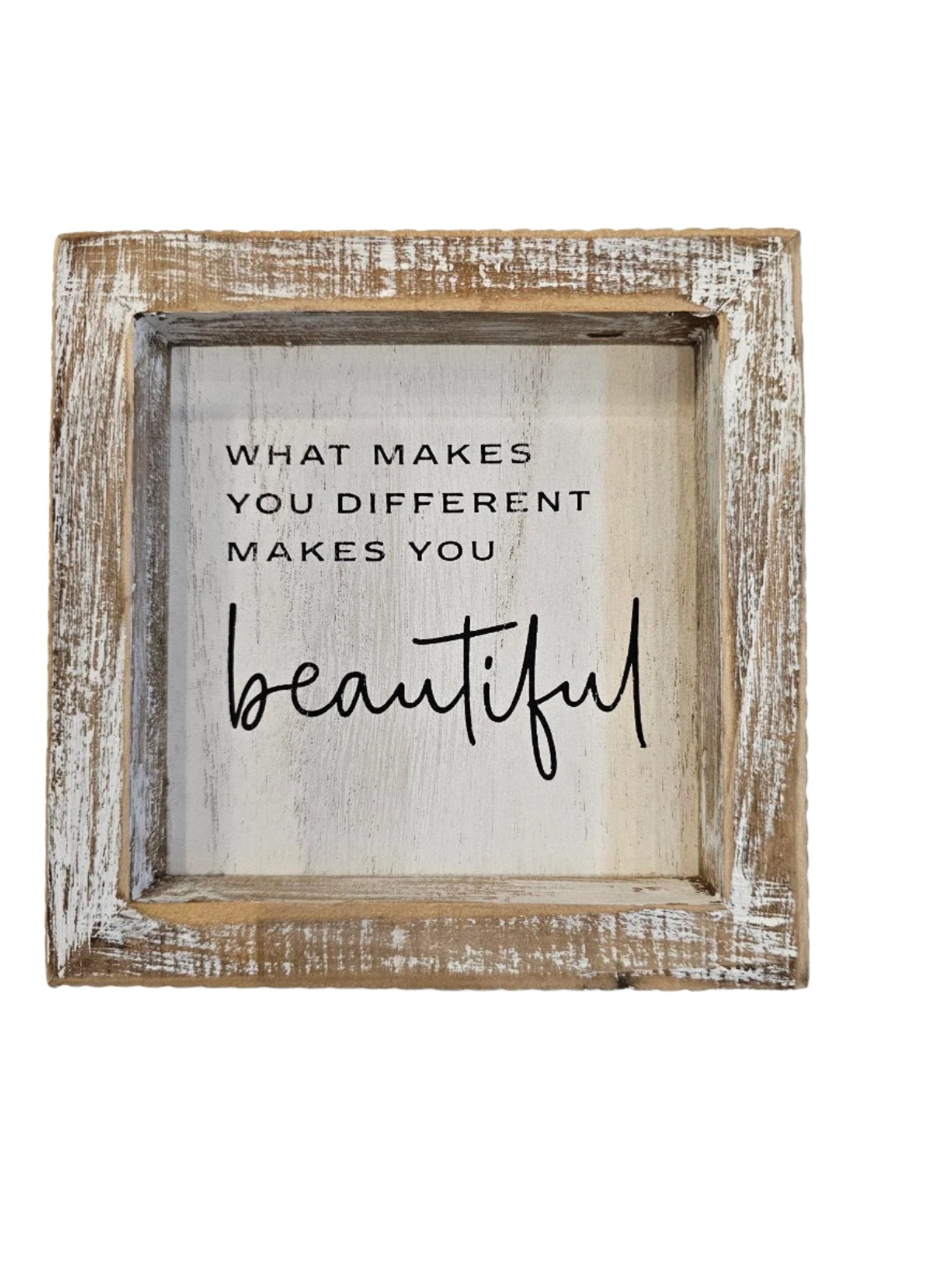 Wood Picture frame - What makes you different make you Beautiful - 11458 