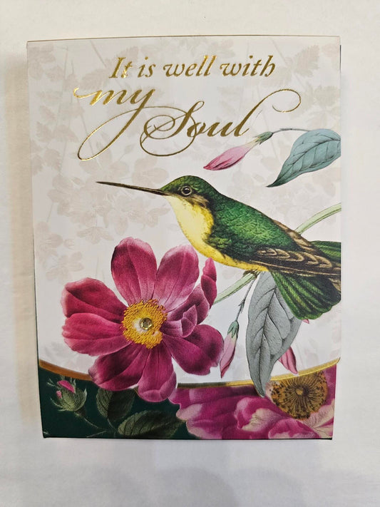 Note Pad  - small -Notes -  Humming bird - Flowers   #59263 