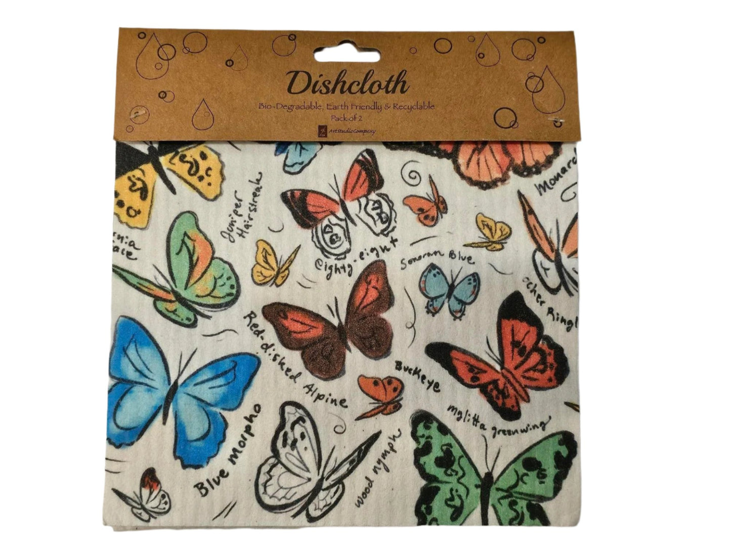 Dish Cloth - 2 pk - Butterfly 