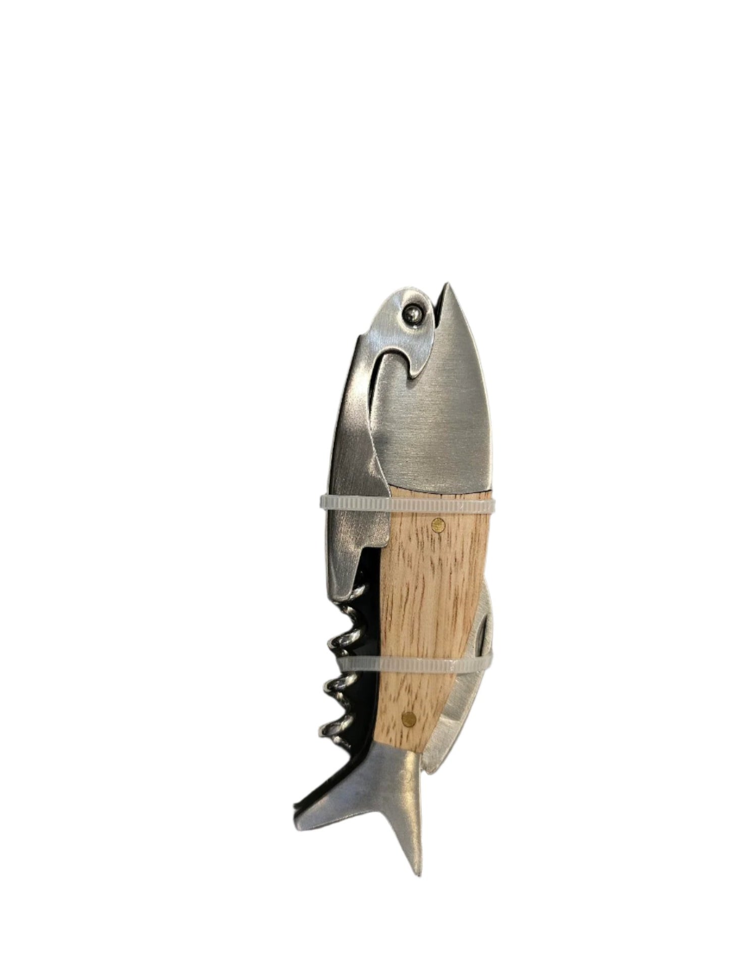 Fish Cork Screw -  BA17  light colored wood 