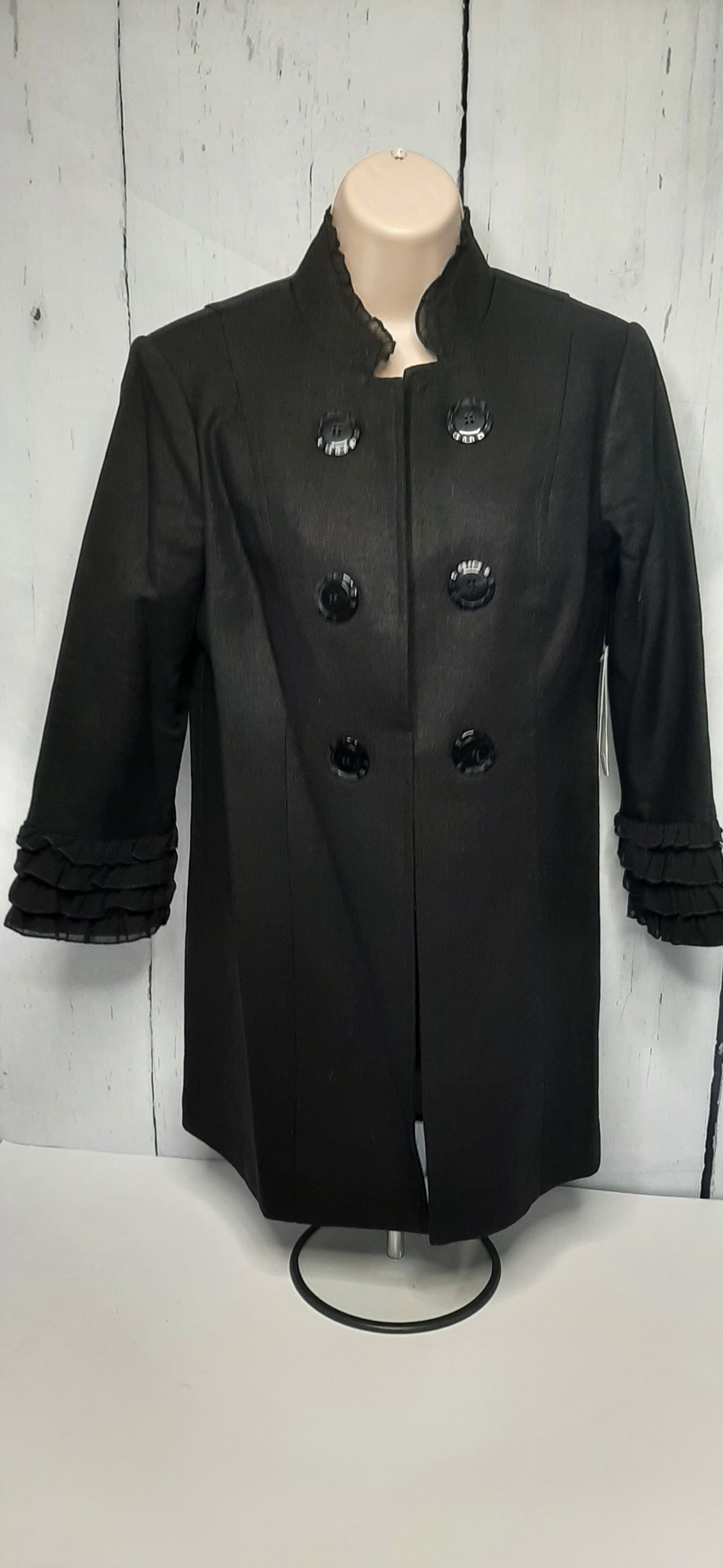Womens - Black linen Jacket 