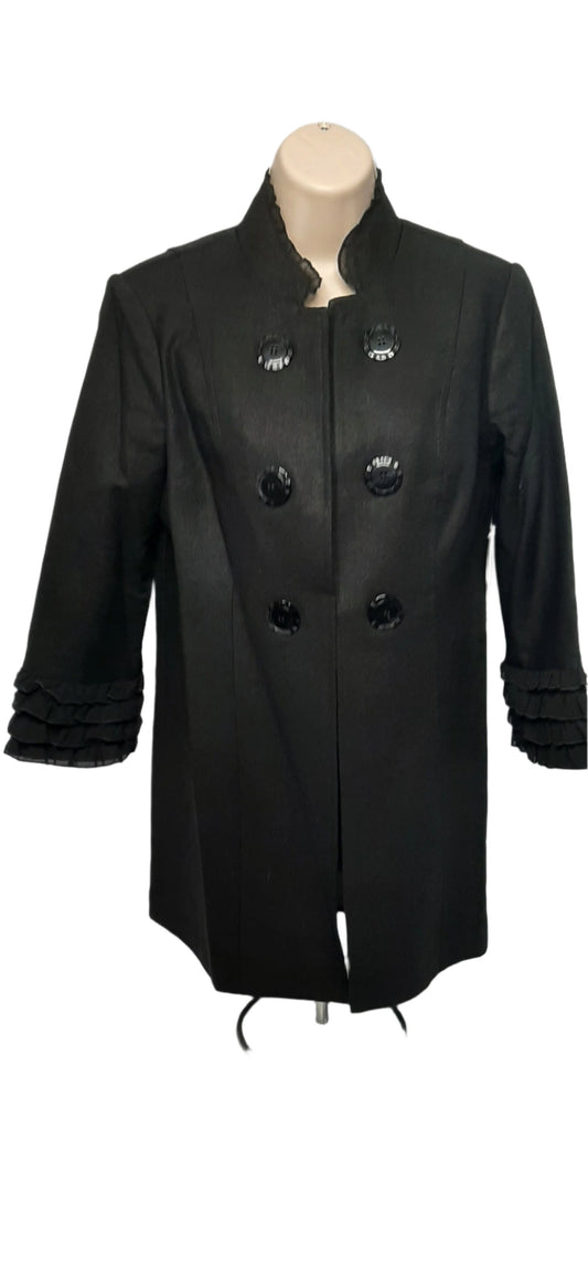 Womens - Black linen Jacket 