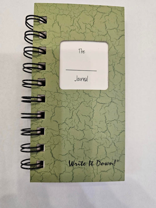 Notebook - Mini Journal - Green -CM-18  Blank inside 
