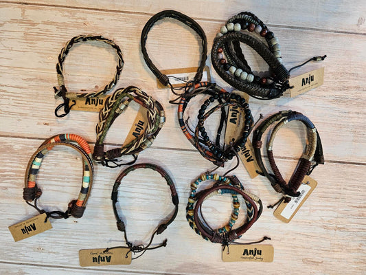 Bracelets- Leather, Beads, Metal - Men or Women - 30 Different Styles - each ones varies 