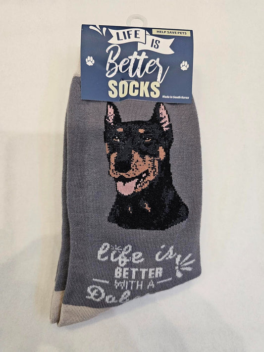 Doberman Dog Socks 840-101 