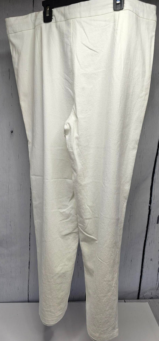Womens White Long Pants-231904b 