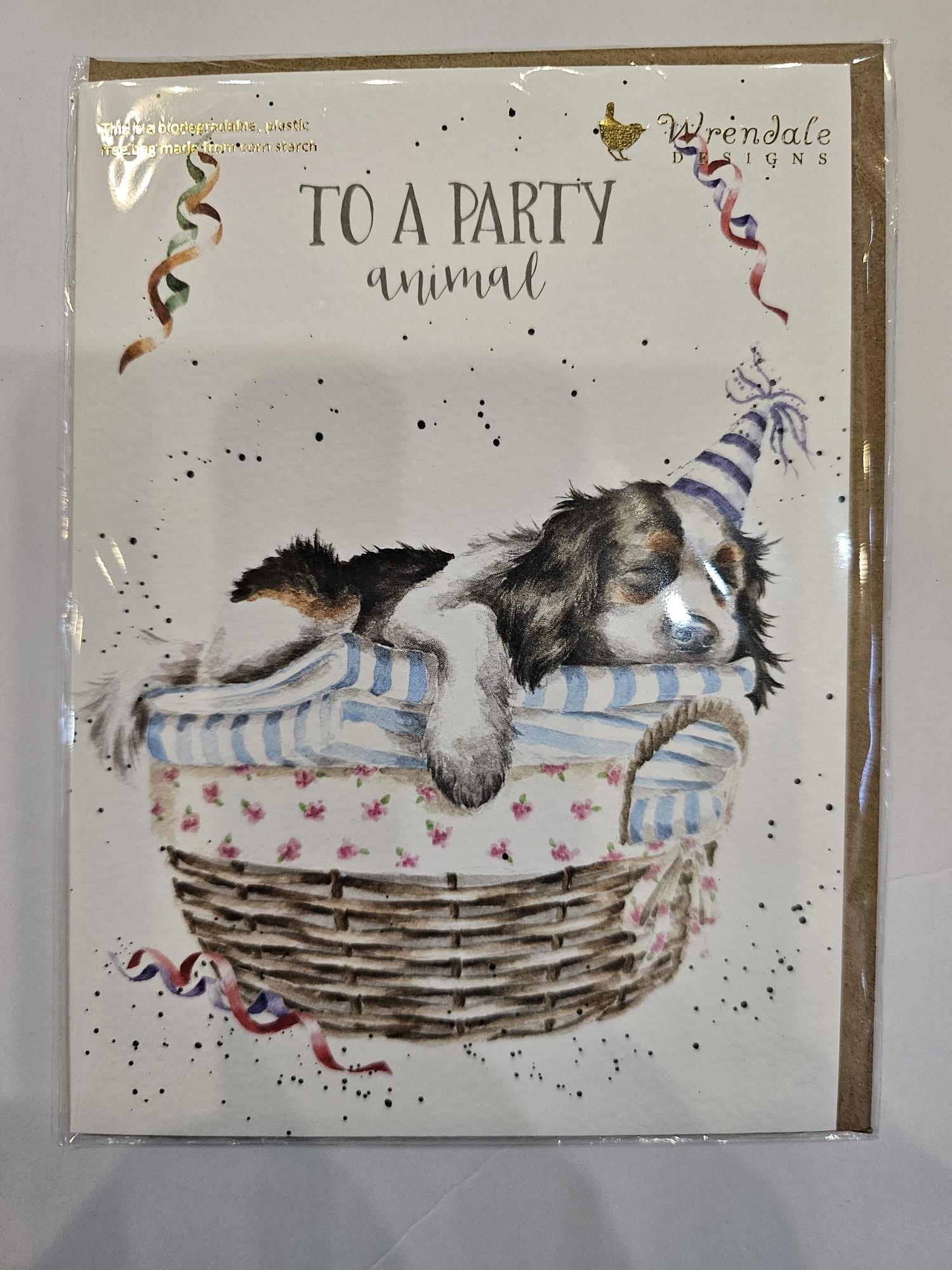 Card - AOC194  To A Party animal - Dog 