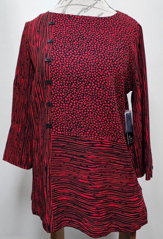 Top-Tunic-Red/Black-Pullover-Women's-A33220Tm 