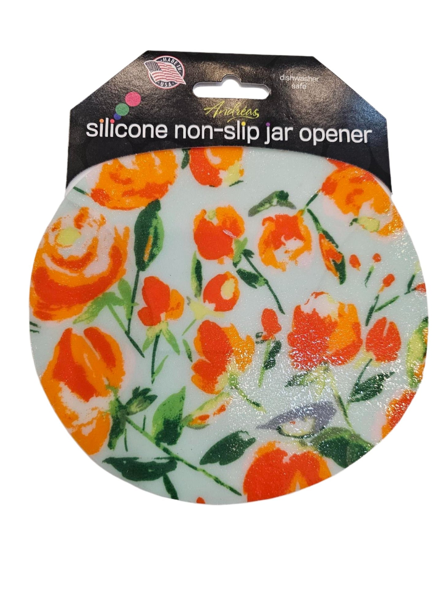 Jar Opener - Orange Flowers 36 